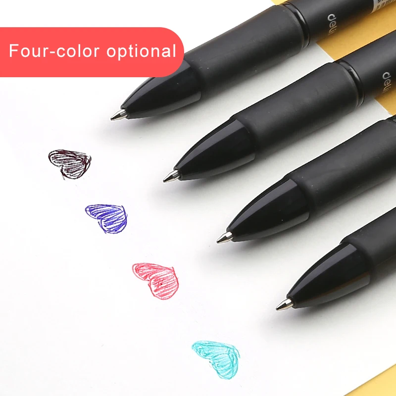 Deli 4 in1 Ballpoint Pen 0.7mm MultiColor Ink Refill Multifunction Pens for Marker Writing Scrapbook Stationery Back to School ballpoint pen colored pens color pen set