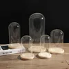 Dia15cm 18cm Wedding Glass Crafts Domes Tent Wholesale Glass Cover Dome Roofing Flower Jar Glass Display Dome House 1