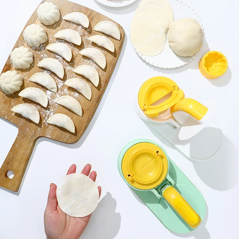 3 In 1 Kitchen Dumpling Mold Pressing Machine Manual Dough Presser Dumpling Wrappers Press Wrapper Manual DIY Skin