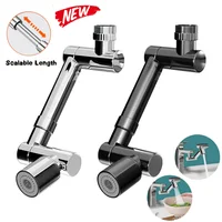 1440° Rotatable Scalable Metal Faucet Aerator Bathroom Tap Splash-proof Bubbler Faucet Filter Nozzle Tap Saving Water Extender 1