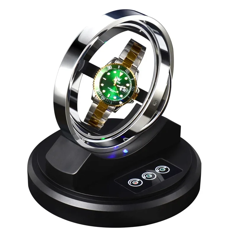 

Metal Luxury Watch Winder Box Automatic Watch Winders Display Case Rotating Gyro Men's Mechanical Watches Designer Orbit Gift