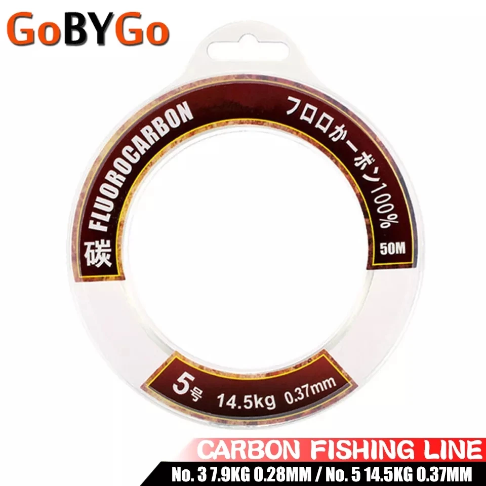 Walk Fish 50M 100M Fluorocarbon Fishing Line Carbon Monofilament Leader Carbon Fiber Fly Fishing Cord