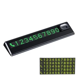Elegant Temporary Parking Number Plate with Number Set, Economical and Practical (1PCS Black)