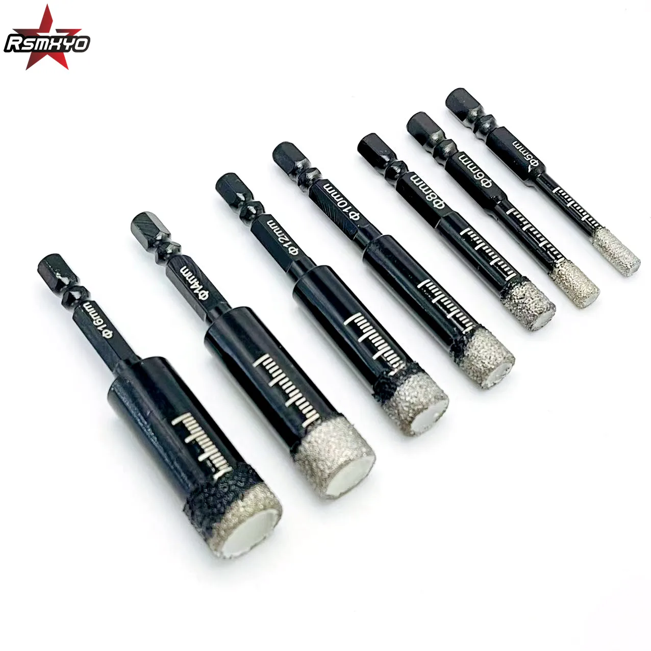 RSMXYO 5/6/8/10/12/14/16mm Hex Handle Vacuum Brazed Diamond Dry Drill Bits Hole Saw Cutter for Granite Marble Ceramic Tile Glass vearter 6 16mm 1 4 hex handle vacuum brazed diamond dry drill bits hole saw cutter for granite marble ceramic tile glass stone