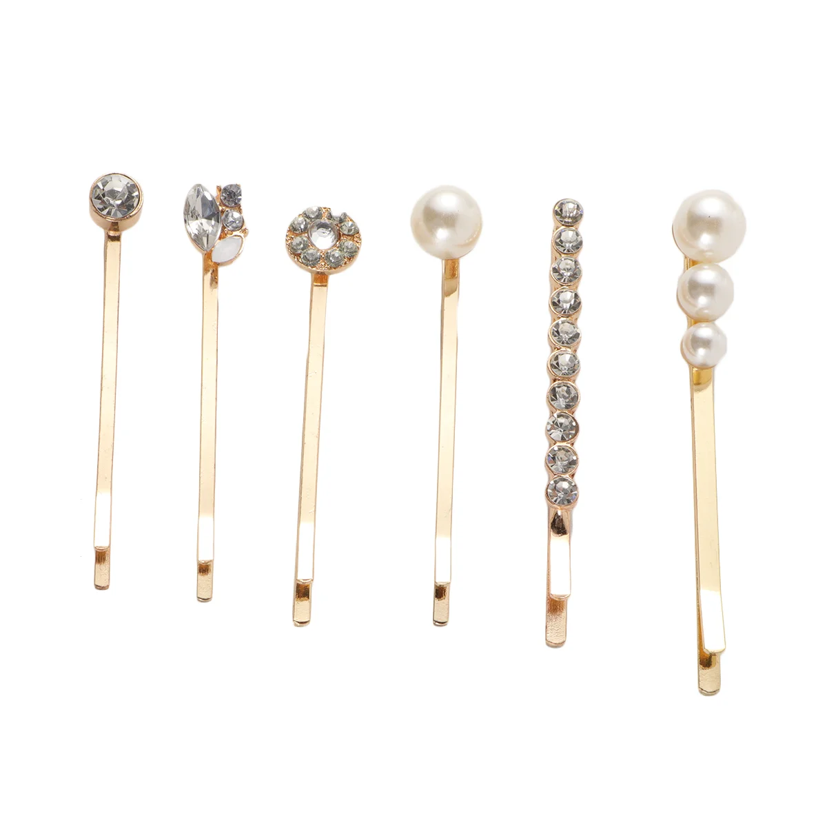 

12PCS Manmde Pearl Rhinestone Barrettes Side Clips Hair Clips Hair for Girls