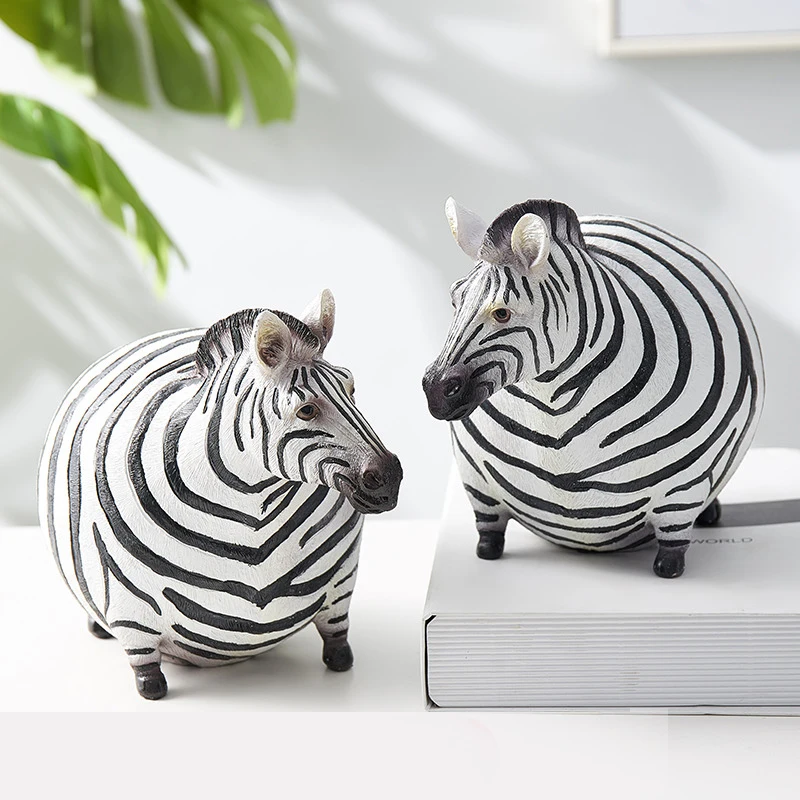 

Nordic Ins Vet Zebra Resin Beeldjes Ornamenten Dier Model Desk Decor Home Decoratie Accessoires Moderne Kamer M44