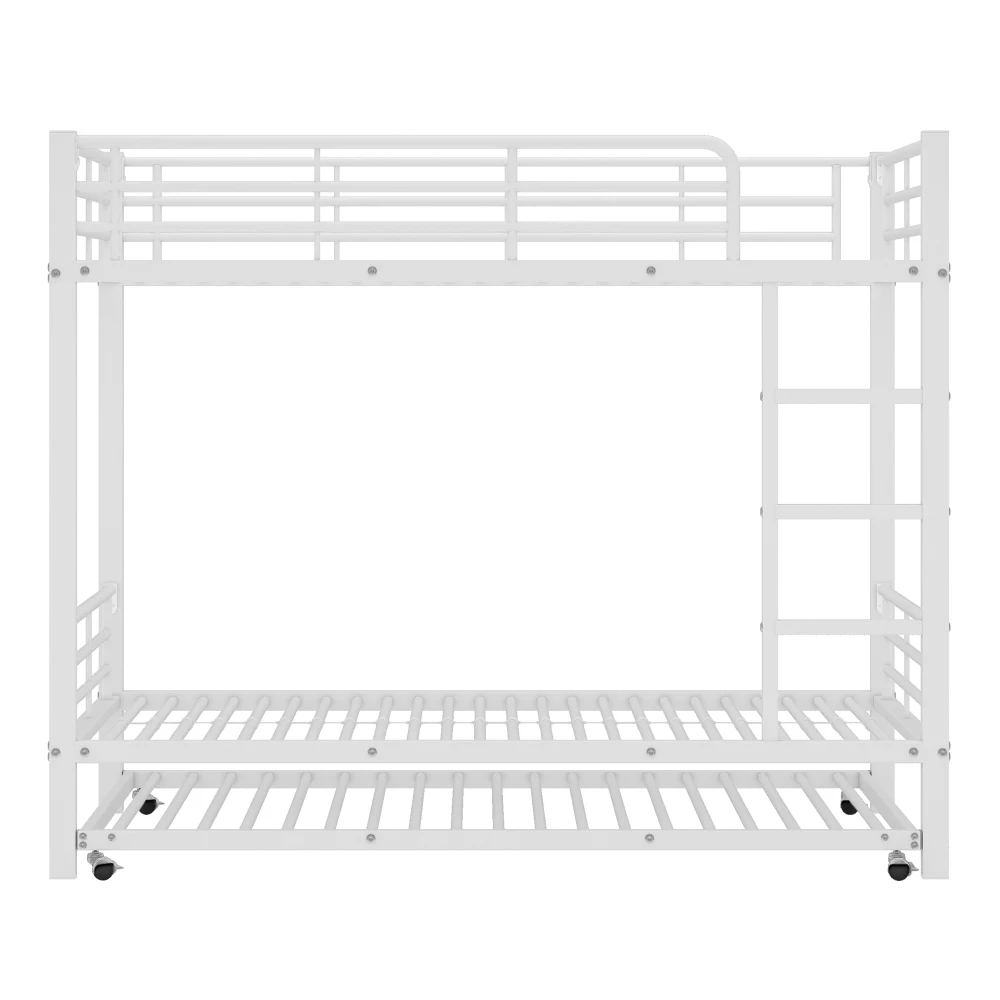 90x200cm&90x190cm Etagenbett aus Eisen, mit ausziehbarem Bett, vierseitige Gitter auf dem oberen Bett, Schwarz und Weiß, für Kinder und Jugendliche – Detail 40