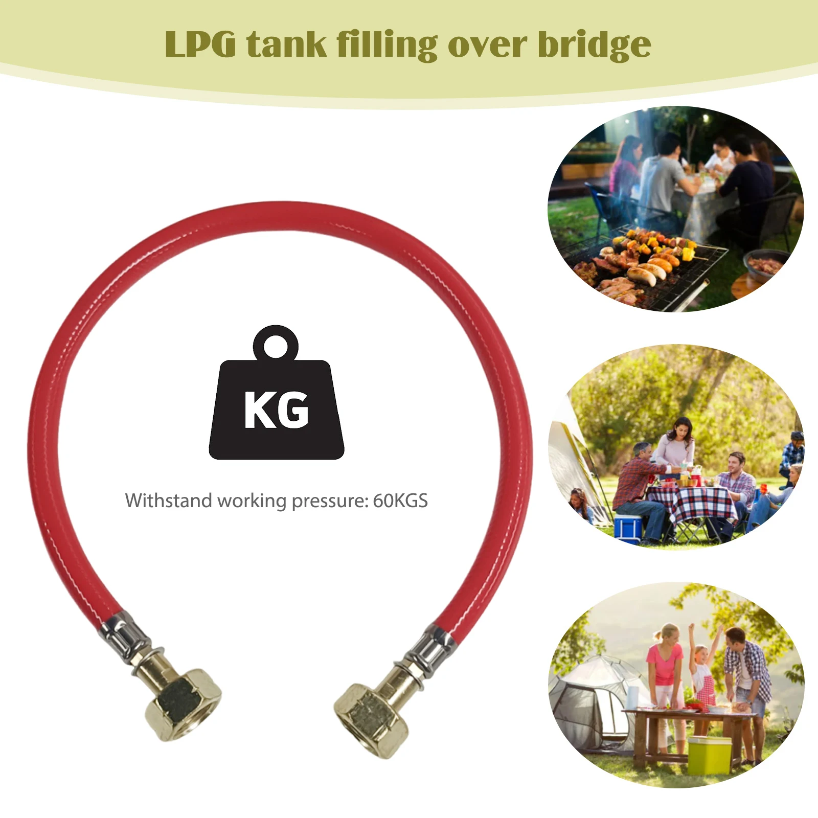 Russian Propane Refill Adapter Gas Tank Filling Connector One-piece  Inflatable Connection Valve Gas Charging Adapter For Camp