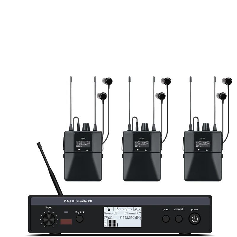 Wireless In-Ear Monitors Wireless 566-590MHz Monitoring System Stage Personal In-Ear Stereo Monitoring System wireless in ear monitor