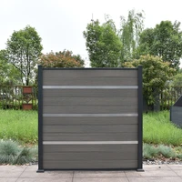 Hot selling outdoor decorative aluminum frame wpc garden fence 2