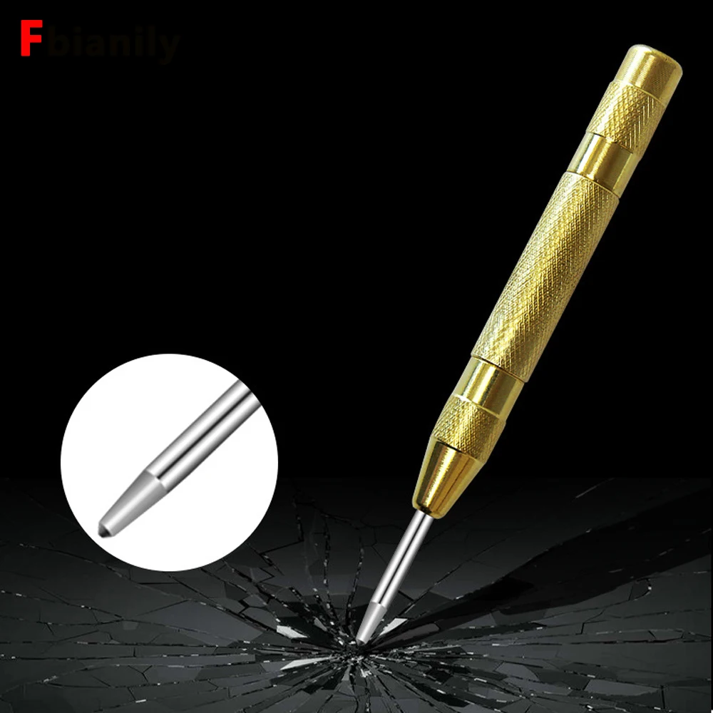 

Automatic Center Pin Punch Spring Loaded Marking Starting Holes Tool Wood Press Dent Marker Woodwork Tool Drill Bit