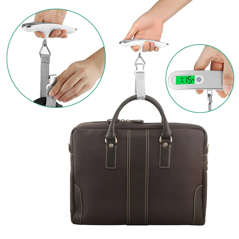 Portable Abs Scale Digital Lcd Display Electronic Luggage Hanging Suitcase  Travel Weighs Baggage Bag Weight Balance Tool - Temu