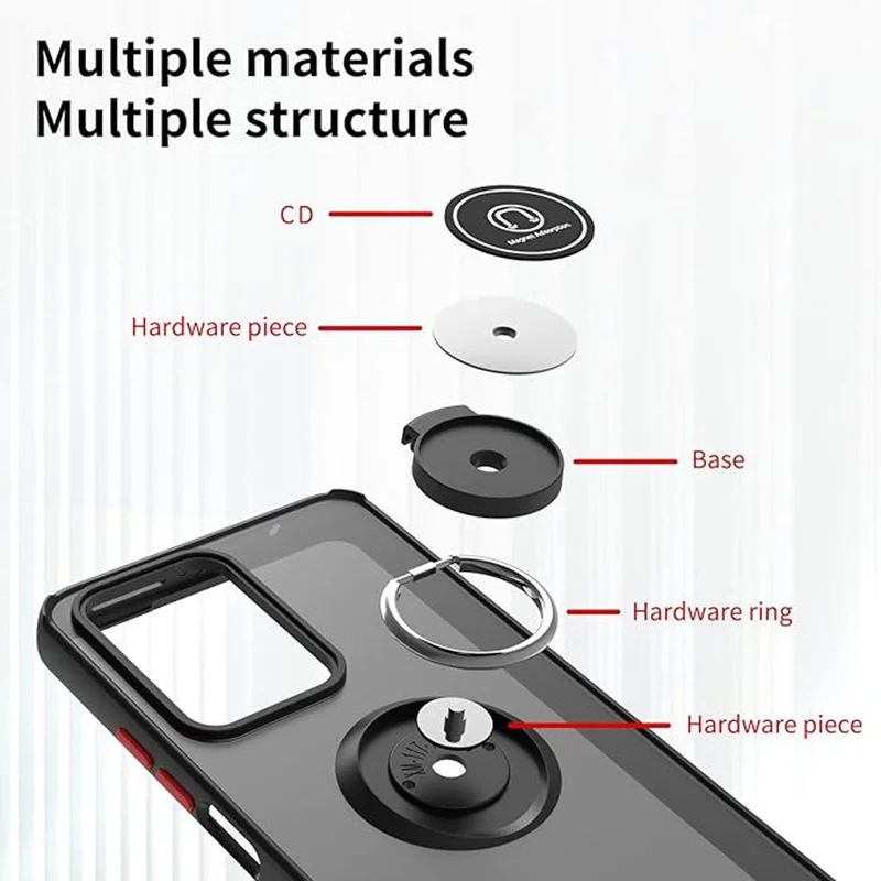 Armor Matte Magnetic Ring Phone Case Cover