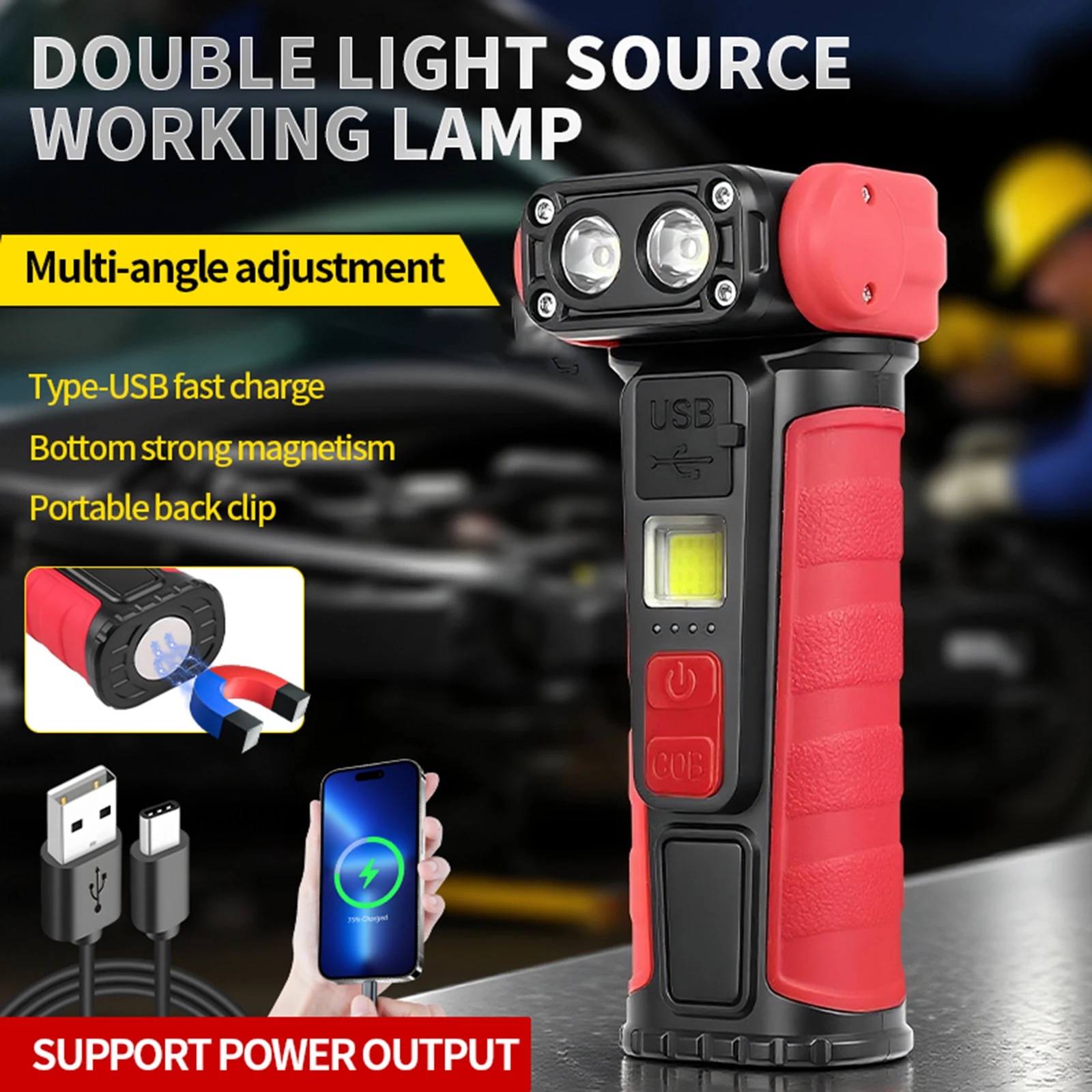 Rechargeable Flashlight Camping Torch Pocket Flashlight for Outdoor Emergency