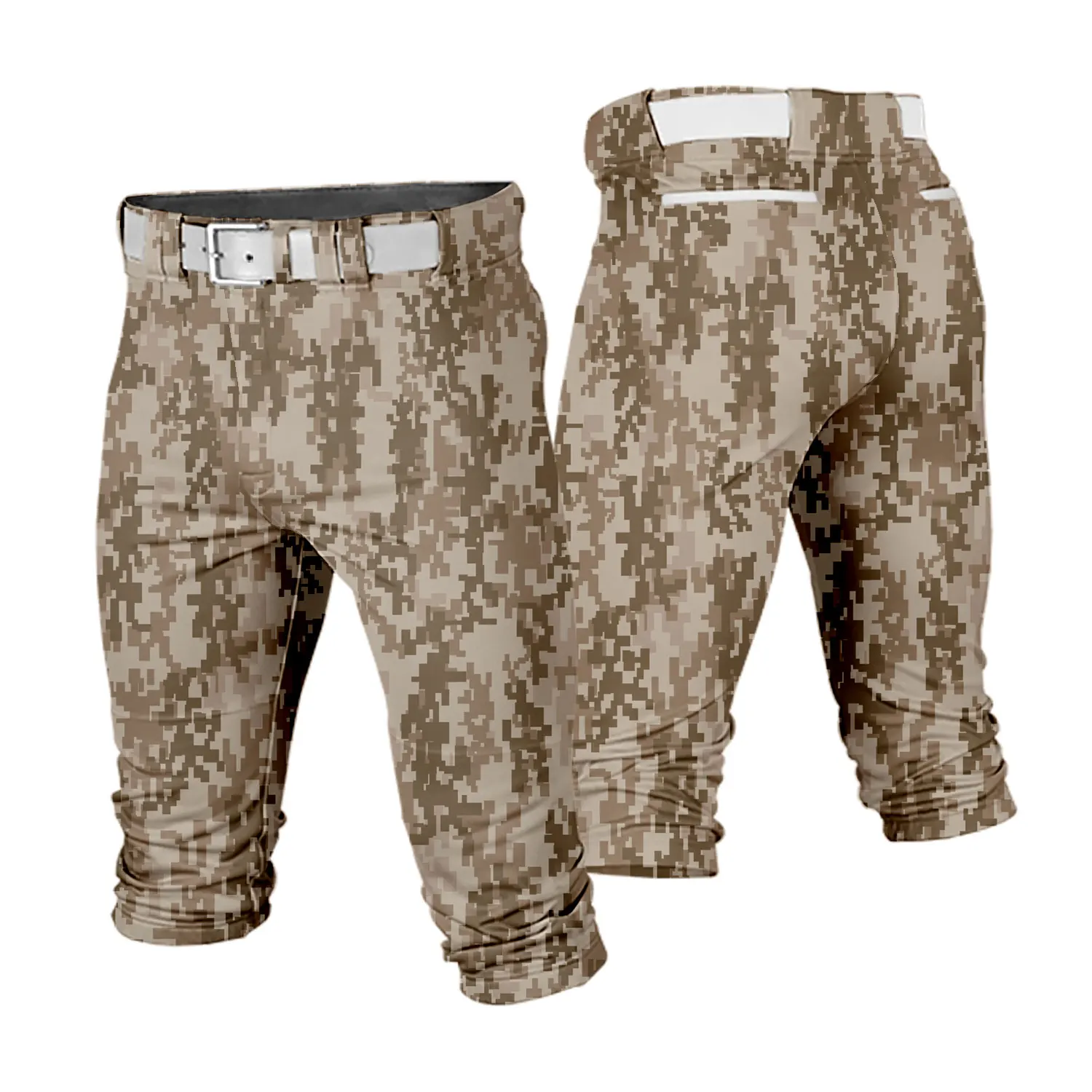 Men Youth Camouflage Cropped Baseball Game Pants Softball Training Uniform Breathable Casual Sportswear