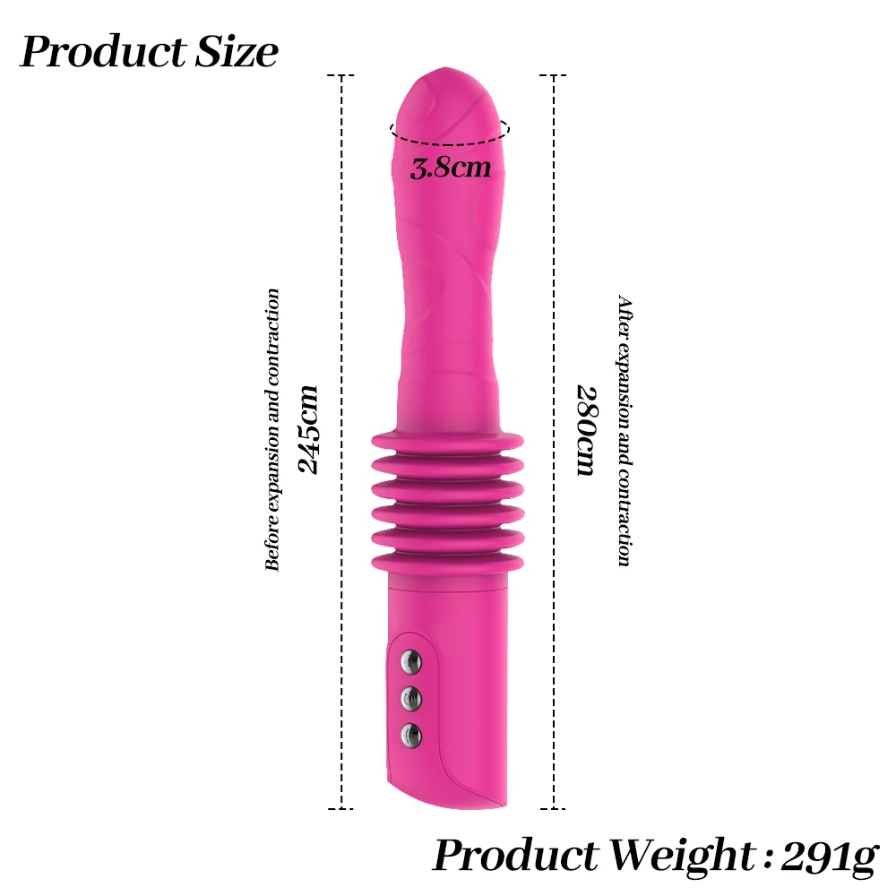 Telescopic Vibrator Nipple G-Spot Clitoris Stimulation Dildo Female Masturbator Sex Machine For Women Adult Sex Toy Joinjjtoy