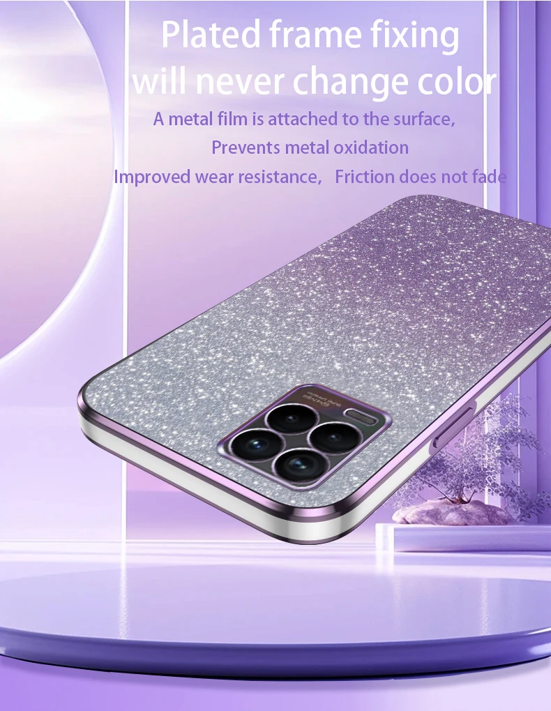 حافظة لينة من البولي يوريثان لهواتف OPPO Realme 8 ، 4G ، ترف ، بالكهرباء ، بريق ، غطاء خلفي شفاف ، Realme 8 Pro