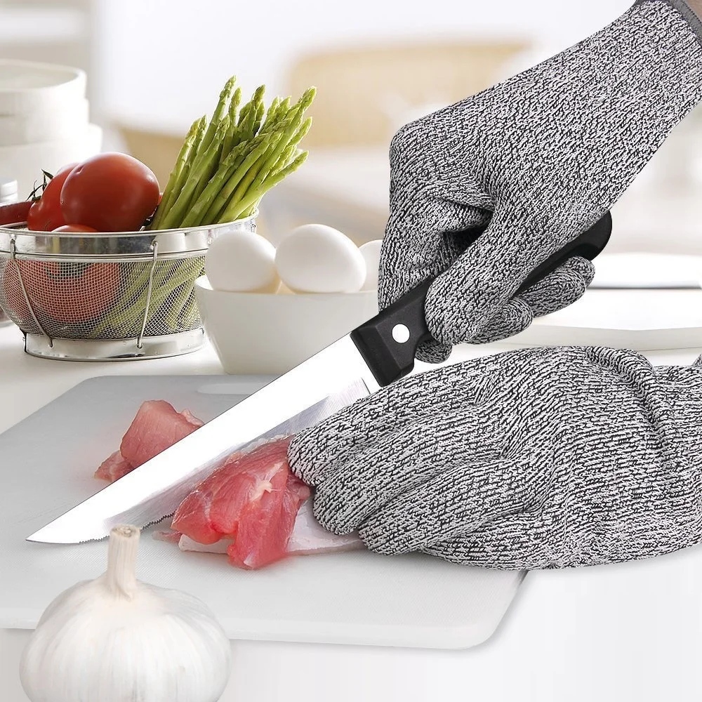 High-strength Anti-Cut Proof Gloves Work Kitchen Cut-Resistant Safety Gloves Level 5 HPPE Cut Proof Stab Resistant Metal Mesh