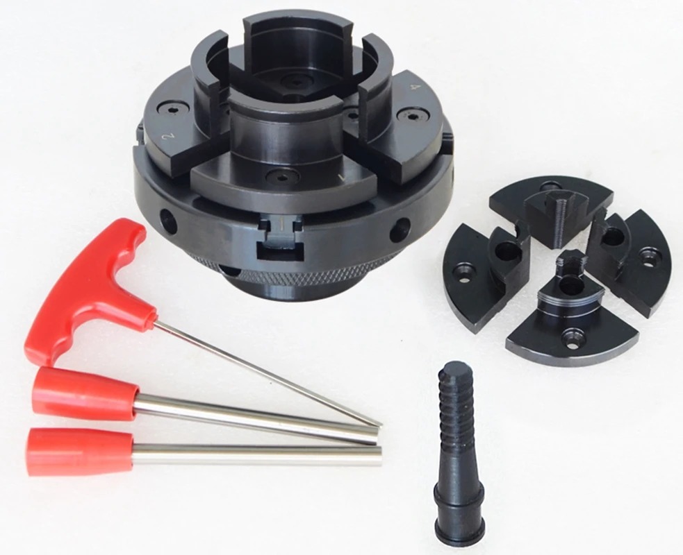 Woodworking lathe chuck wood rotary chuck 4 inch 6 inch self-centering linkage bevel gear chuck round claw 4 four claw chuck