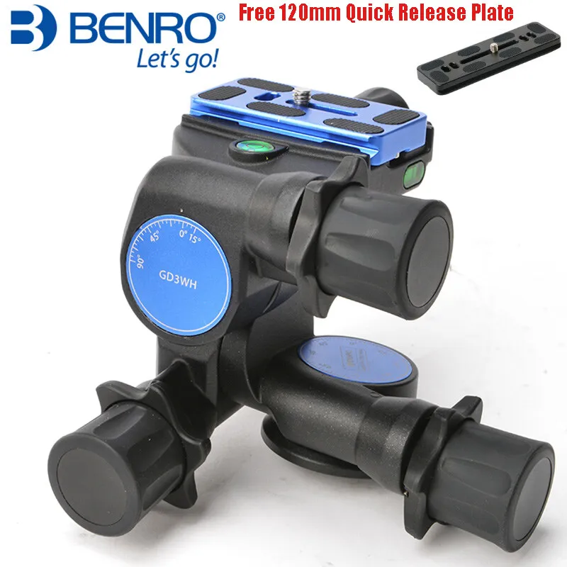 Benro GD3WH 3-Way Geared Head Max load 13 lb / 5.9 kg