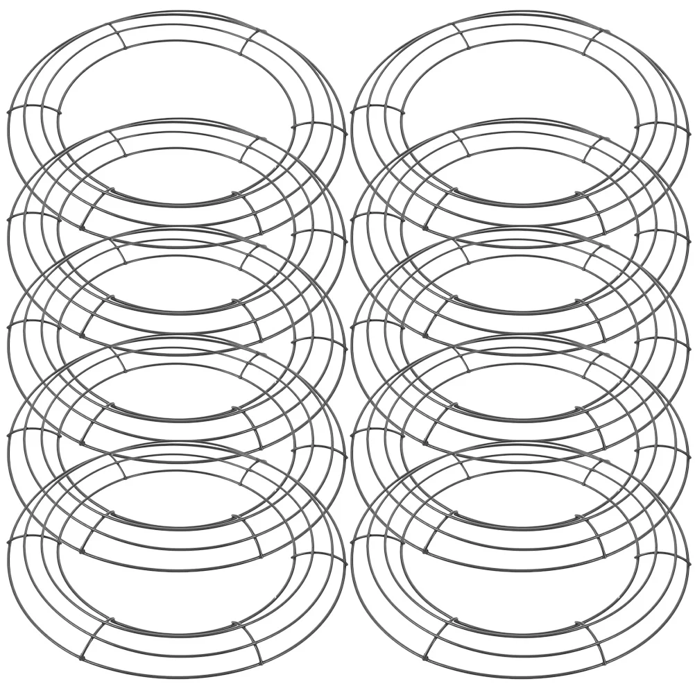 

10 Pcs Garland Hoop Rings DIY Wreath Frame Party Decorate Accessories Metal Iron Rack Round
