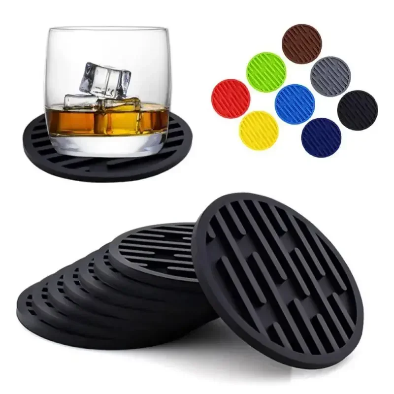 Encuryna Onderzetters 12-delig set, siliconen onderzetters rond, glazen onderzetters set voor glazen, drankjes, bar, kopjes, glas - tafelonderzetter (10 cm Encuryna Onderzetters 12-delig set, siliconen onderzetters rond, glazen onderzetters set voor glazen, drankjes, bar, kopjes, glas - tafelonderzetter (10 cm