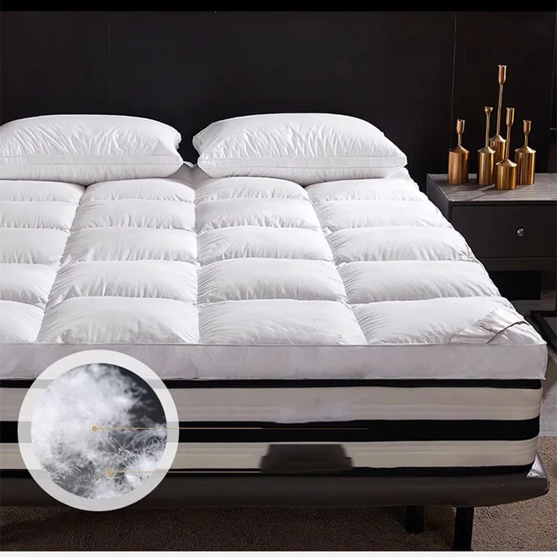 SongKAum 100% White Goose Down/feather Mattresses Thicken Keep warm Tatami High-end Five-star Hotel Mattress King Queen Size 6