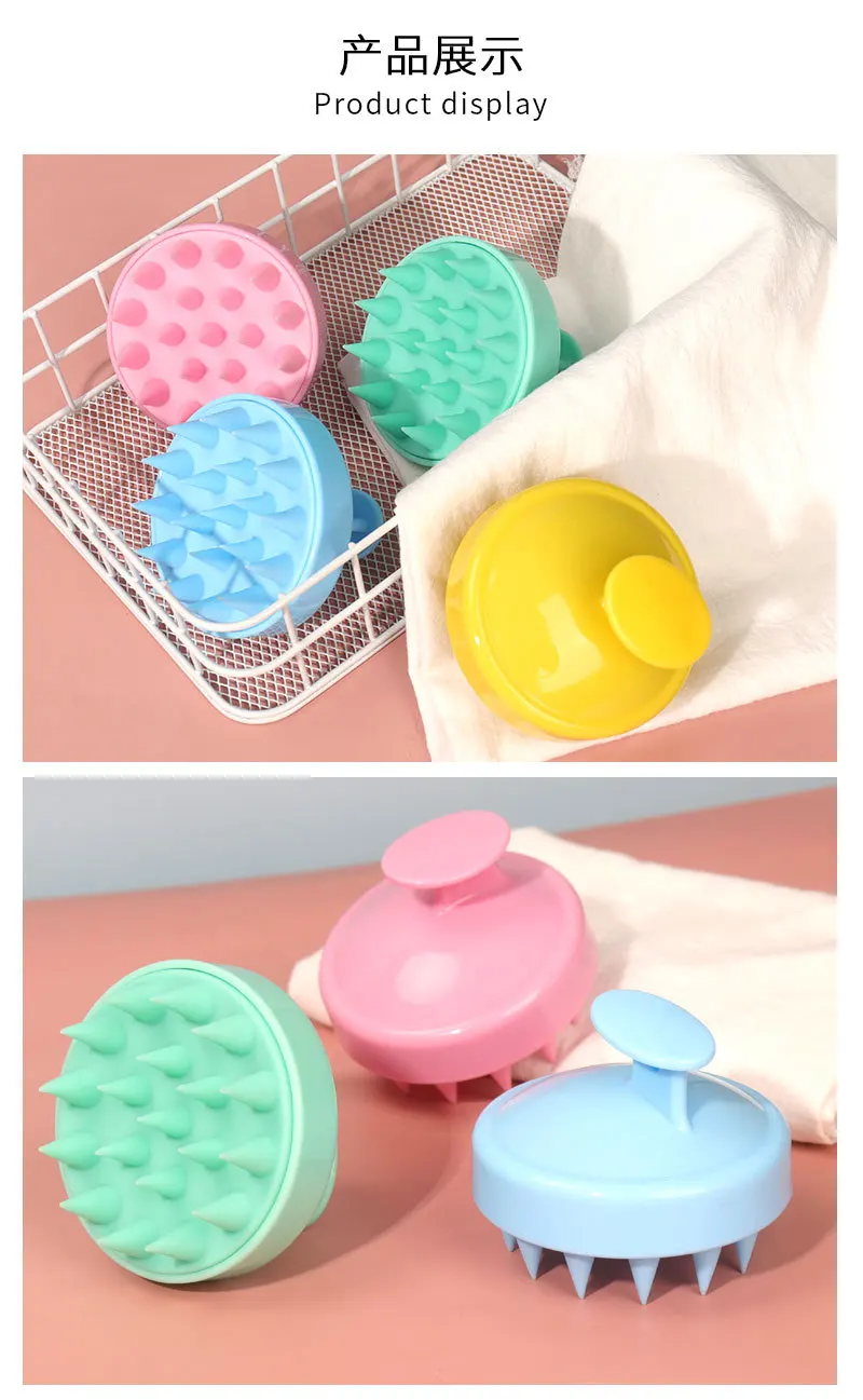 Silicone Hair Scalp Massage Shampoo Brush Head Comb Health Care Styling Tools Hair Washing Brush Bath Brush