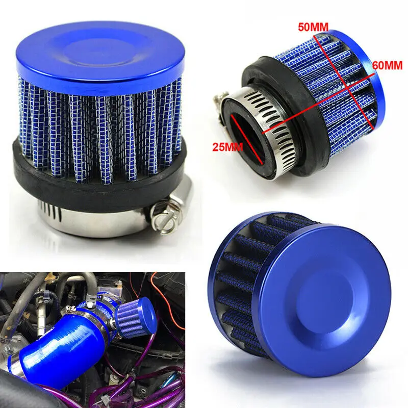 Car Motor Cold Air Intake Filter Kit Vent Crankcase Breather Part 25mm Universal car air intake system