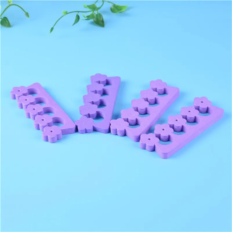 New 200pcs/Pack Purple Nail Art Toe Separators Fingers Foots Sponge Soft UV Gel Polish Manicure Pedicure Tools Nail Kits 2#