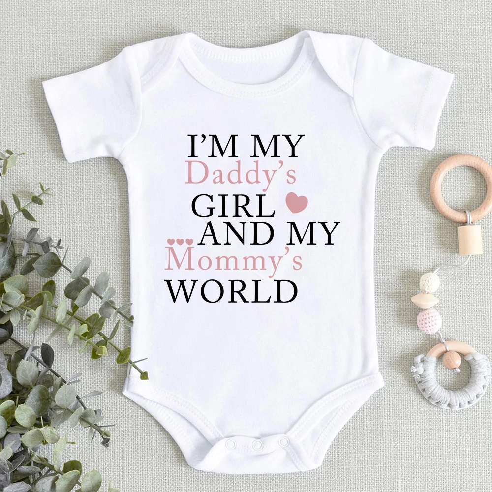 I LOVE MOM & DAD Baby Boy Girls Clothes High Quality Comfy Soft Newborn Baby Stuff Cotton Summer Infant Bodysuits & One-pieces