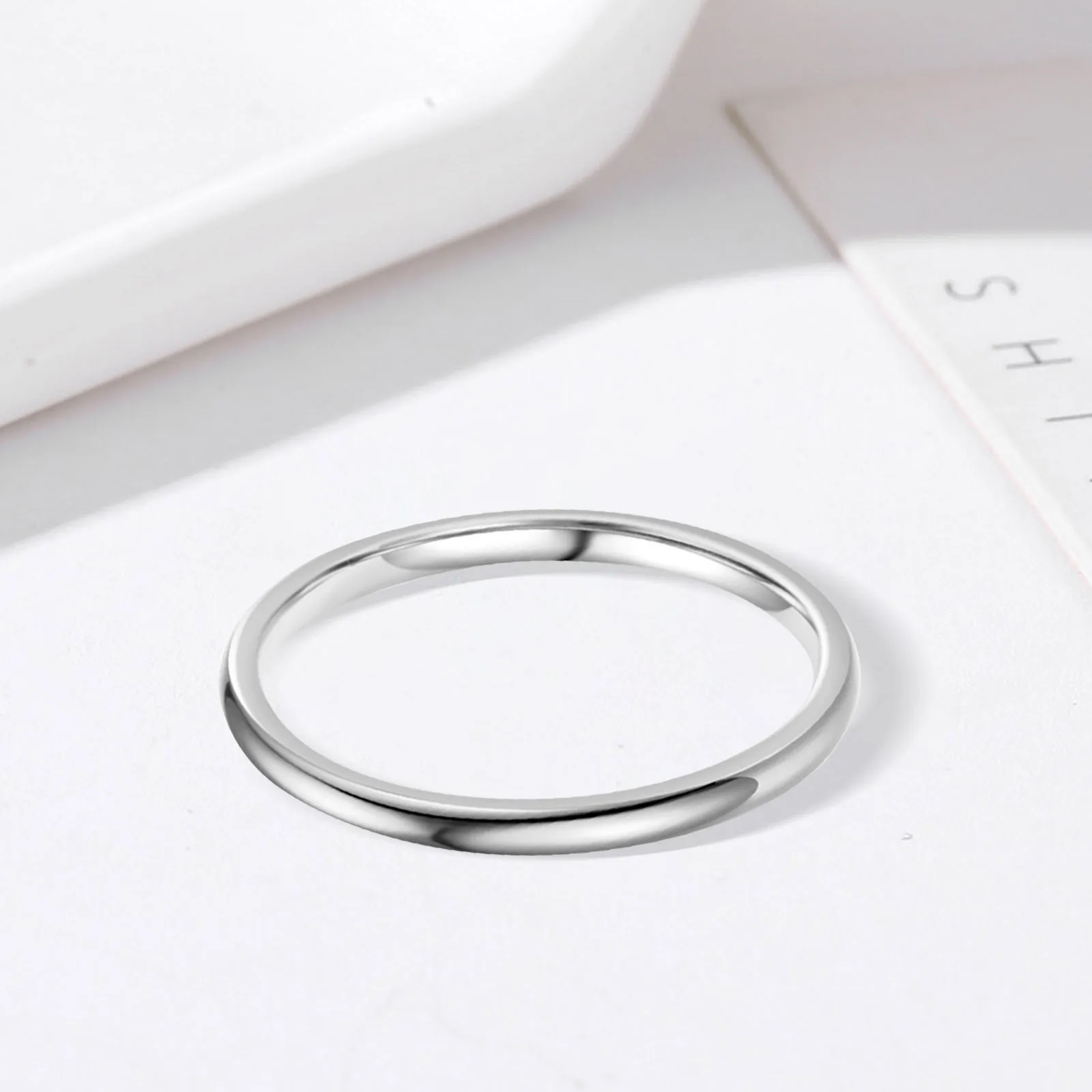 Finger ring ring size 6/7/8/9/10/11/12 brushed simple silver color ring men minimalist wedding band engagement rings women male jewelry
