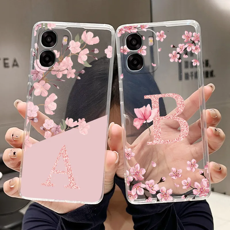 Floral Transparent Soft Silicone Phone Case - Clear TPU Back Cover