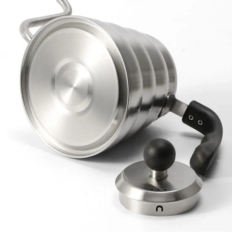 Coffee Pot Coffee Kettle Pour Over Coffee Maker 1L/1.2L Drip Kettle Thermometer Pour Over Coffee Tea Pot Swan Long Neck Stainless Steel Thin Mouth Gooseneck Cloud Drip Kettle