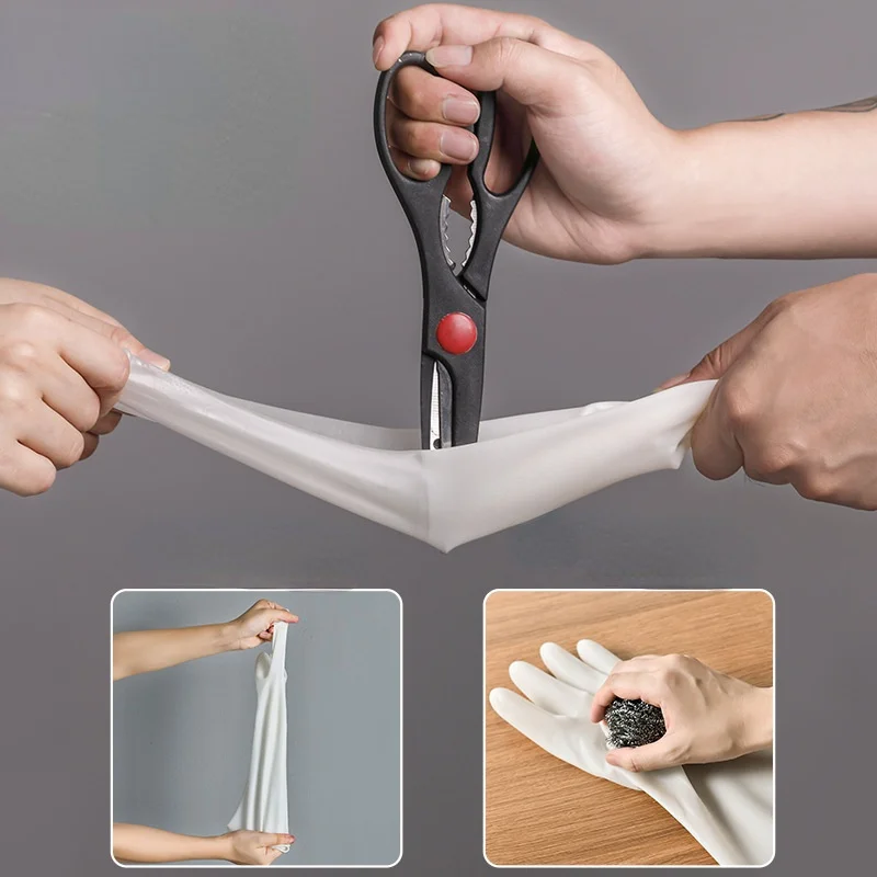 Gloves Dishwashing Female Winter Work Housework Kitchen Durable Washing Clothes Rubber Dishwashing Washing Suede Waterproof dishwashing gloves