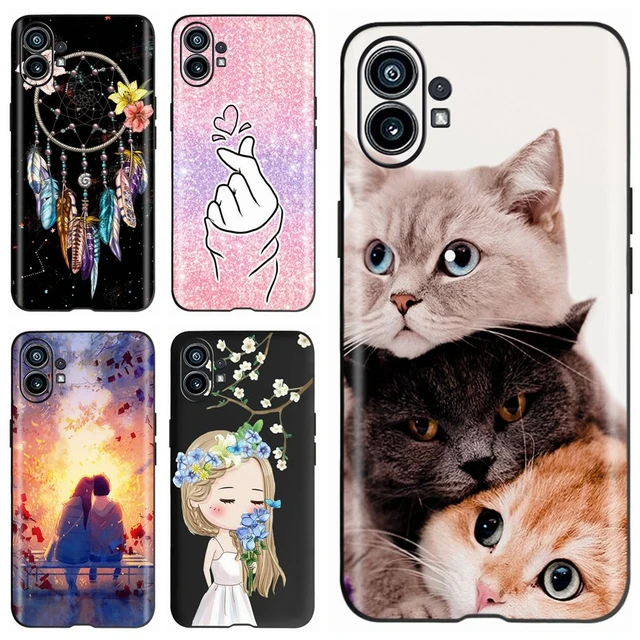 For Nothing Phone 1 Case Flower Soft Silicone Back Cover Phone Case for Nothing  Phone 1 One (1) Phone 2 Cat Transparent Funda - AliExpress