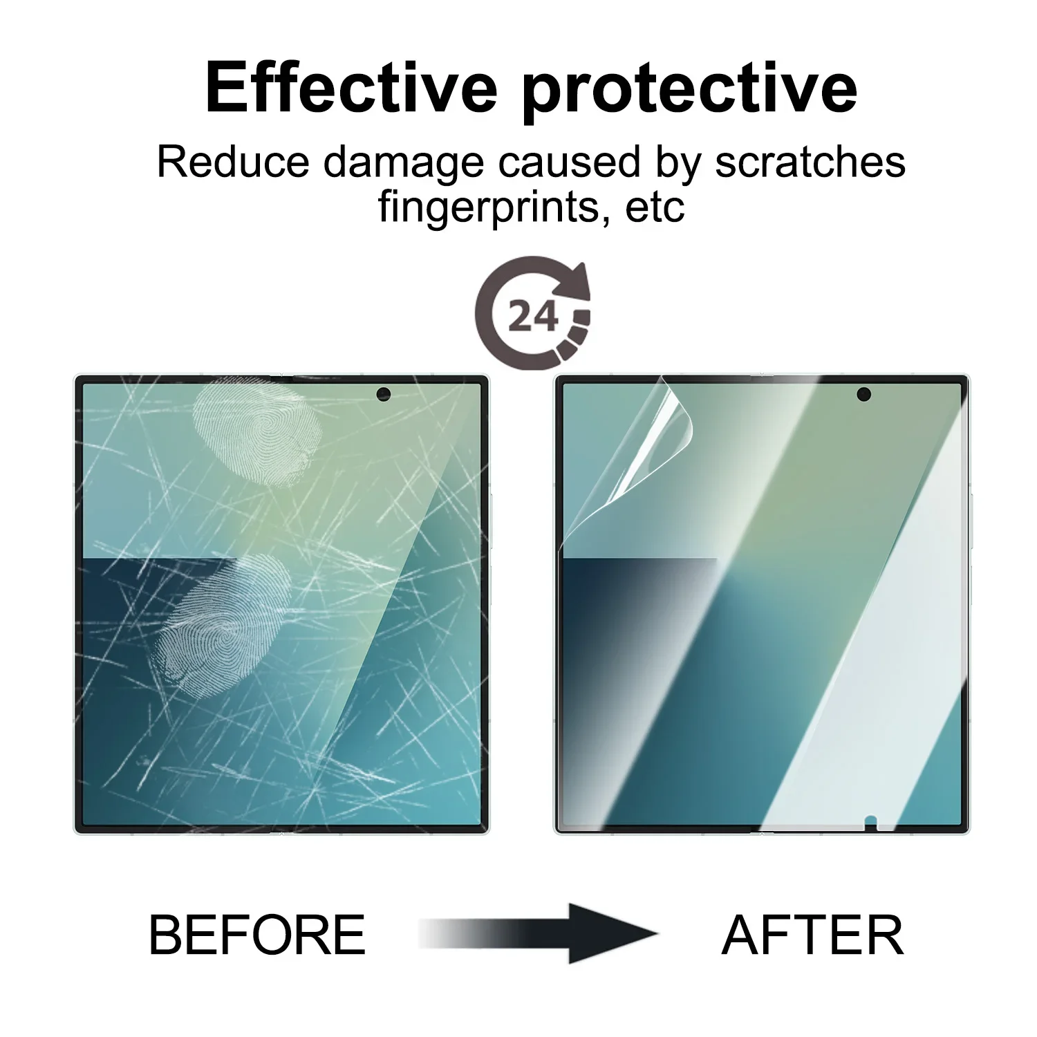 Privacy Tempered Glass & Soft Hydrogel Screen Protector Set with Anti-Peep Technology