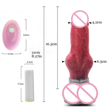 NNSX 2022 NEW Remote Control Vibration Anal Plug with Suction Cup Dog Animal Dildo Mute 10 Modes Silicone SexyToys Shop forWomen 5