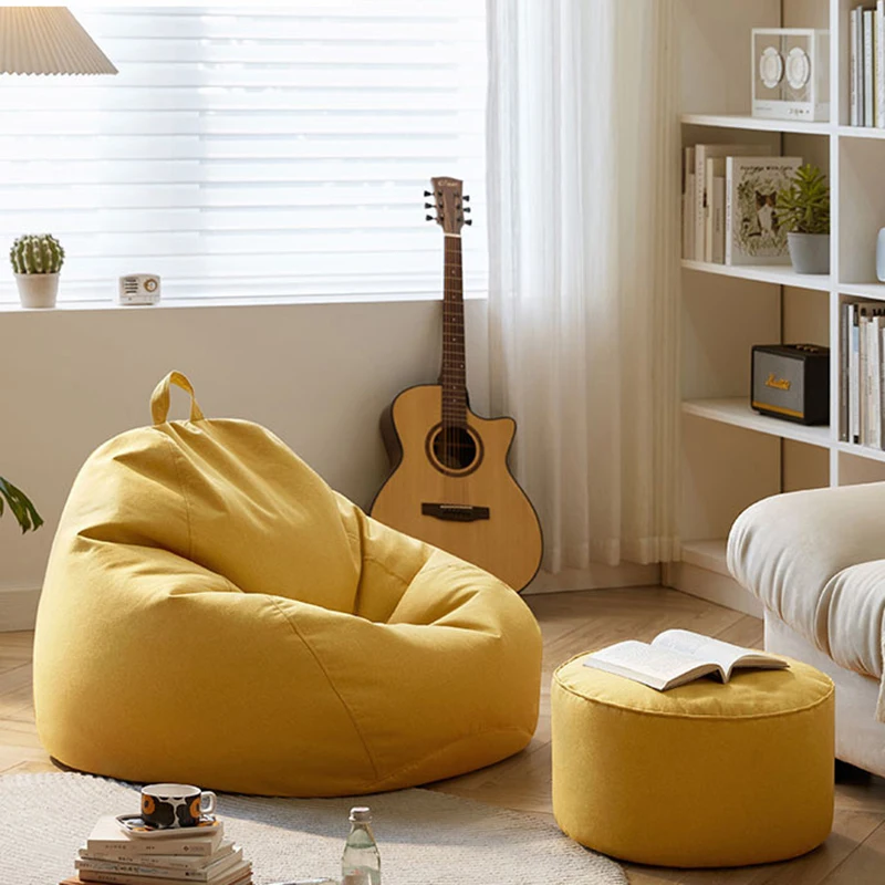 

Dormitorio Floor Bean Bag Sofa Fabric Single Living Room Bedroom Lazy Elastic Bean Bag Sofa Big Sofas Perezosos Decoration Home