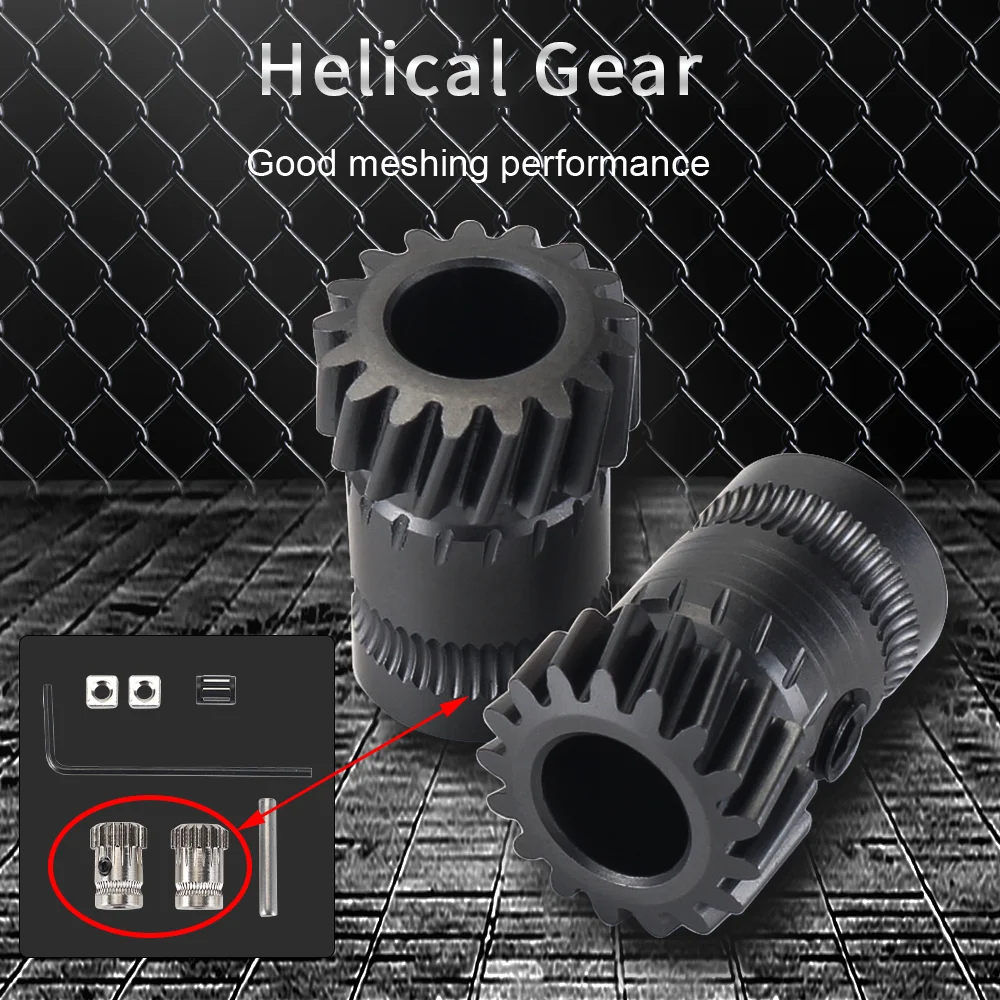 Toaiot Helical Gear High Hardness Strength mold Steel Material 3D Printer Upgraded Gear for Mini V1 V2 Sherpa Extruder Dual Gear toaiot helical gear high hardness strength mold steel material 3d printer upgraded gear for mini v1 v2 sherpa extruder dual gear