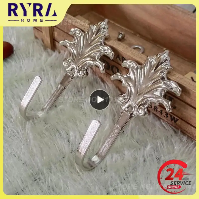 

Curtain Hook Five Leaf Hook Leaf Key Hook Home Decoration Wall Key Holder Clothes Hanger Wall Mounted Hooks Curtain Wall Hook