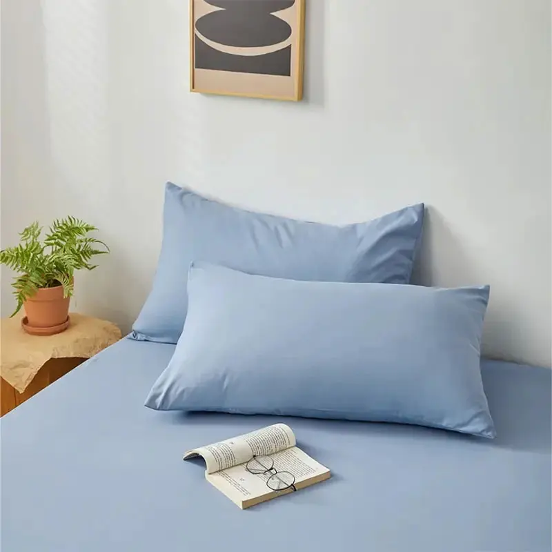 Brushed Pillowcase Soft Breathable For Bedroom Sofa 2pcs satin pillowcase