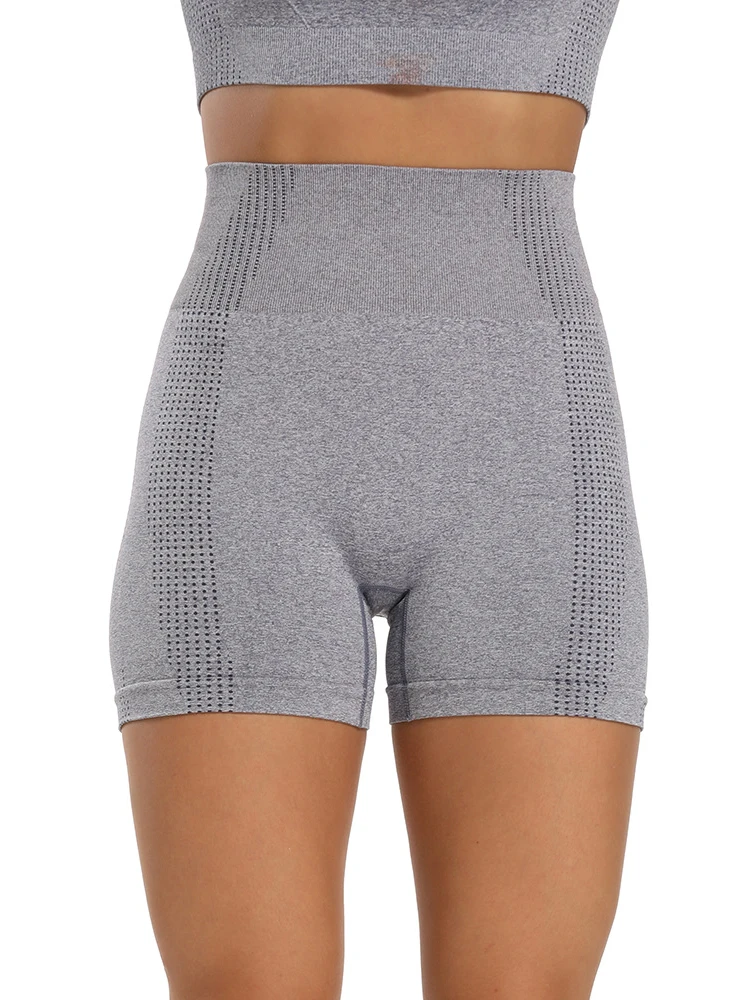 High Waist Scrunch Booty Yoga Shorts Women Nylon Gym Fitness Tummy Control Ruched Butt Push Up Workout Sports