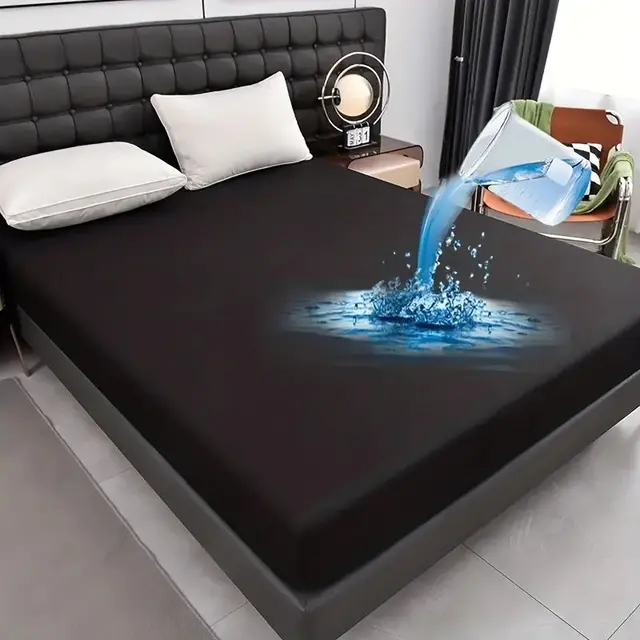 Drap-housse imperméable, protection de matelas confortable avec élastique en caoutchouc, lavable et facile d'entretien 1