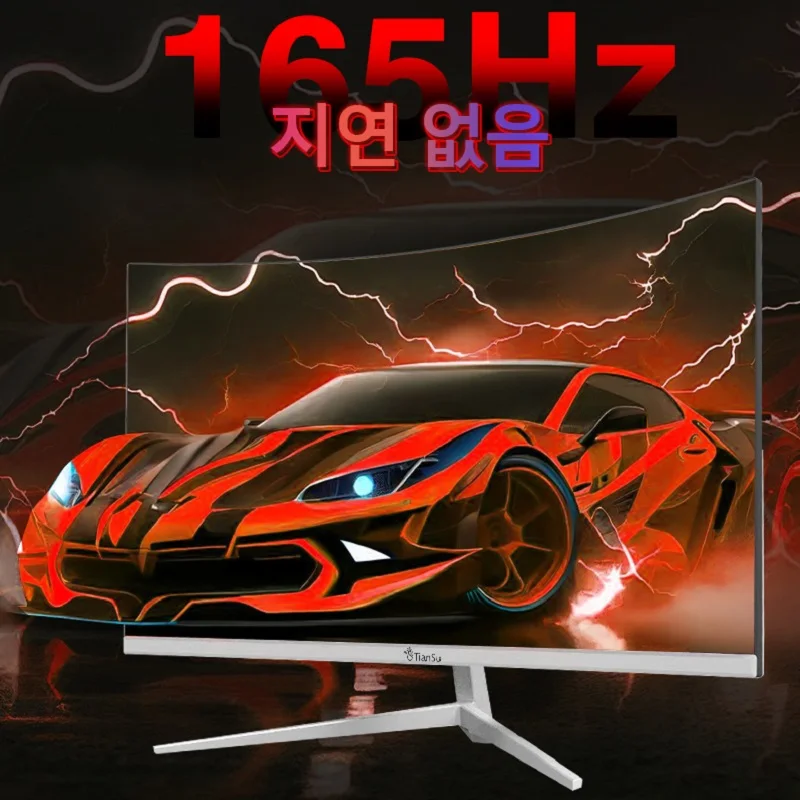 TIANSU ũž ǻ ȭ Ŀ ÷ , PC DP 1920x1080P, 200HZ 2200R, 1MS FHD ̹ , 27 ġ , 165HZ