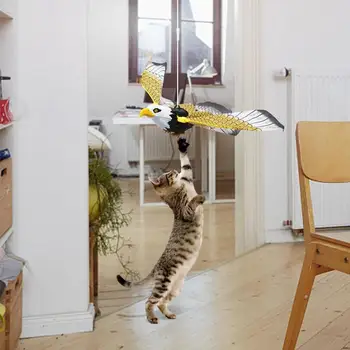 Simulation Bird Interactive Cat Toy for Indoor Cats,Automatic Hanging Eagle Flying Bird Funny Cat Interactive Toy Cat Supplies 4