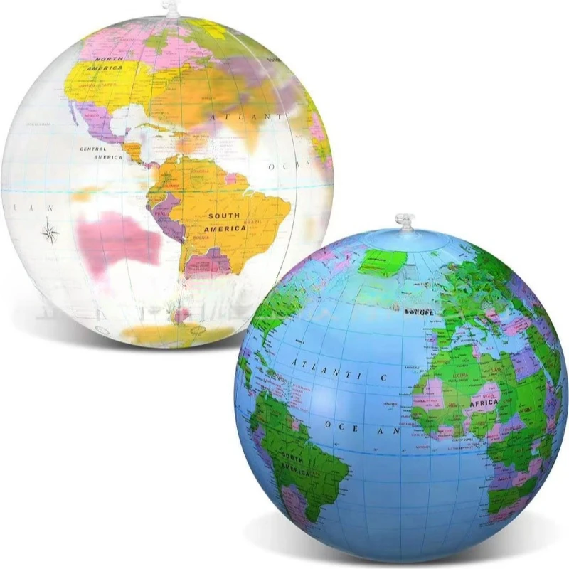 16 Inch Inflatable Globe Environmentally Friendly PVC Inflatable Beach Ball in English inflatable globe