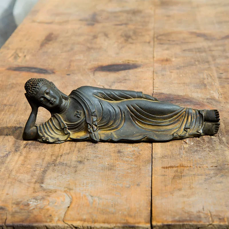 Buddhas Ornament Liegender Buddha Shakyamuni Der Gründer des Buddhismus Buddhistische Stimmung Desktop Ornament