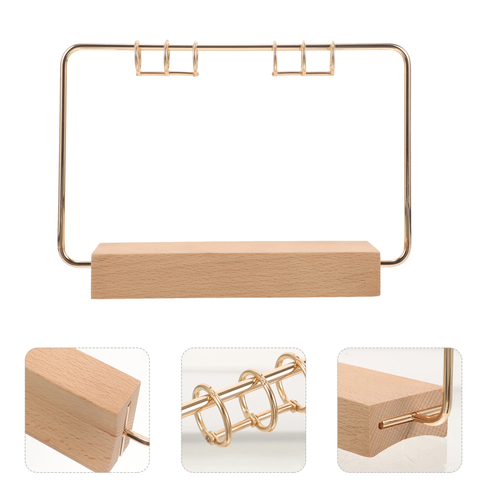 

Solid Wood Desk Calendar Base Home Decor Table Bracket Photo Stand Flip Component