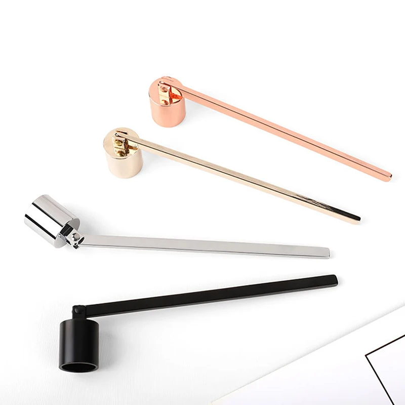 1PCS Stainless Steel Candle Fire Extinguisher Home Long Handle Candle Snuffer Retro Decorative Aromatherapy Shade